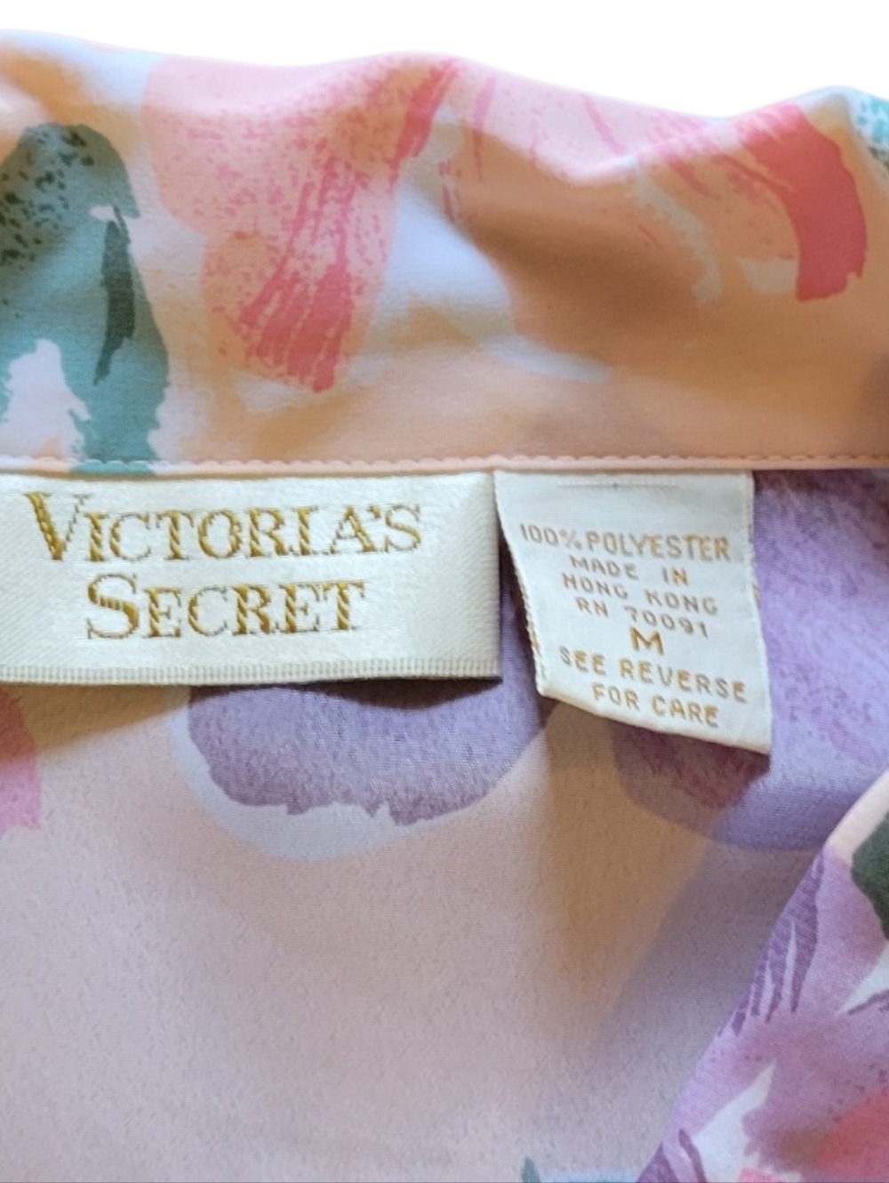 Victoria's Secret Vintage Gold Label Pink Floral Short Pajama Set - Picture 6 of 9